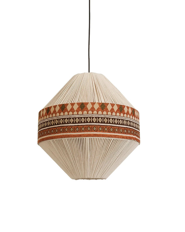 Lampa Wisząca Boho z Frędzlami – Stylowa Lampa z Geometricznymi Wzorami 11