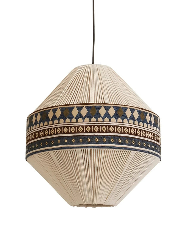Lampa Wisząca Boho z Frędzlami – Stylowa Lampa z Geometricznymi Wzorami 12