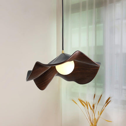 Lampa Wisząca Casia Unique z Kutego Żelaza i Żywicy – Elegancka Lampa do Salonu w Stylu Lotosu 28 cm/40 cm 2
