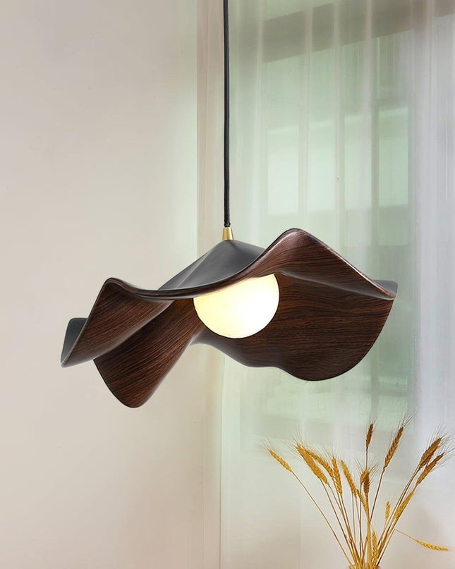 Lampa Wisząca Casia Unique z Kutego Żelaza i Żywicy – Elegancka Lampa do Salonu w Stylu Lotosu 28 cm/40 cm 2