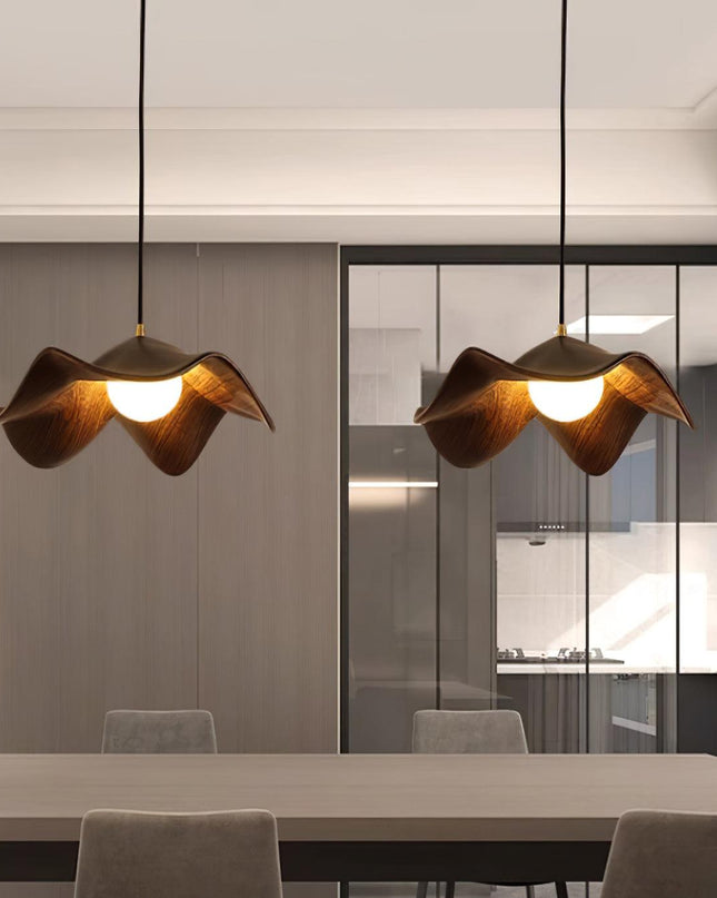 Lampa Wisząca Casia Unique z Kutego Żelaza i Żywicy – Elegancka Lampa do Salonu w Stylu Lotosu 28 cm/40 cm 4