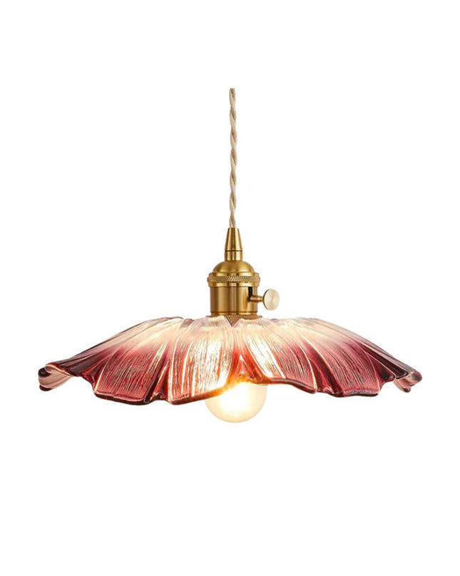 Lampa Wisząca Cullivan Flower z Szklanym Kloszem w Kształcie Kwiatu – Elegancka Lampa do Salonu Regulowana do 150 cm 1
