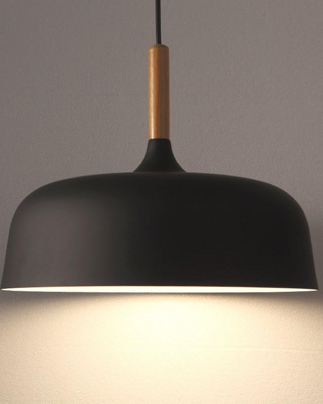 Lampa Wisząca Japandi w Stylu Nowoczesnym z Aluminium i Drewna – Dwa Rozmiary 6