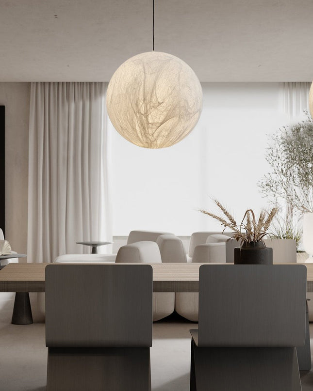 Lampa Wisząca Księżycowa LED z Regulowaną Wysokością – Nowoczesne Oświetlenie do Salonu i Sypialni 2