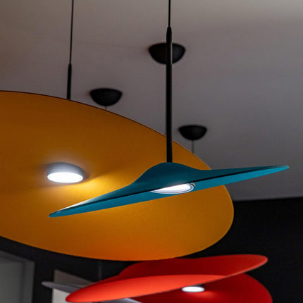 Lampa wisząca LED akustyczna z pochłanianiem dźwięku, idealna do salonów, z puszystym 6