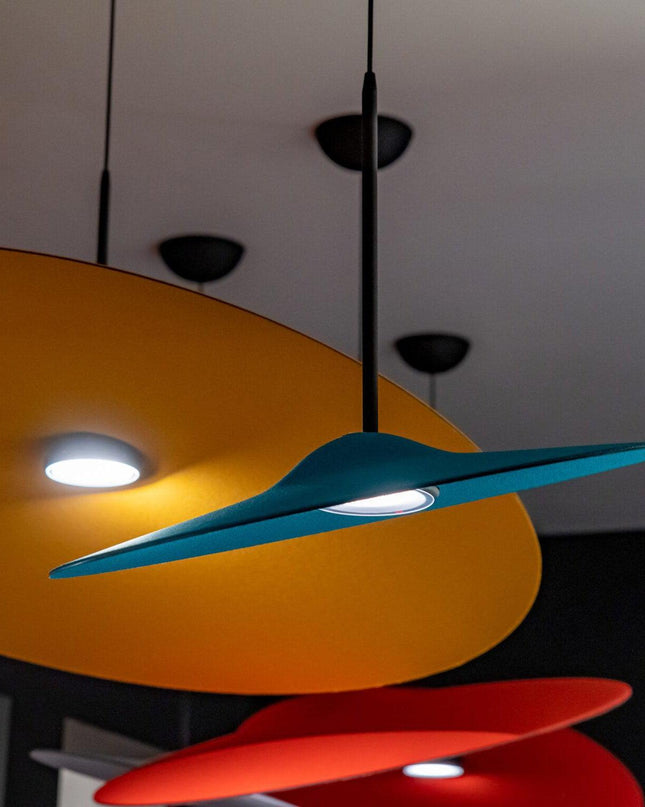 Lampa wisząca LED akustyczna z pochłanianiem dźwięku, idealna do salonów, z puszystym 6