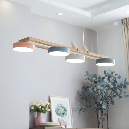 Nowoczesna lampa wisząca LED o regulowanej wysokości i opcji ściemniania, z eleganckim lini 6