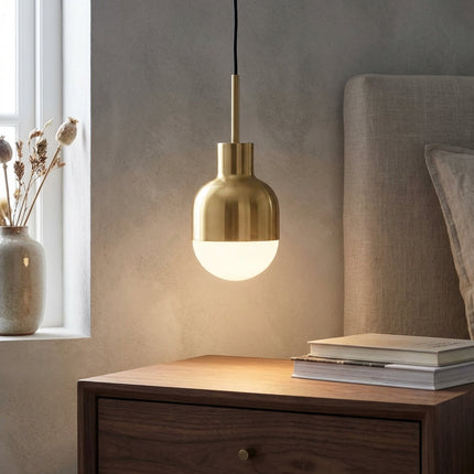 Lampa wisząca LED z regulowanym kablem i możliwością przyciemniania, w miedzianym wykońc 0