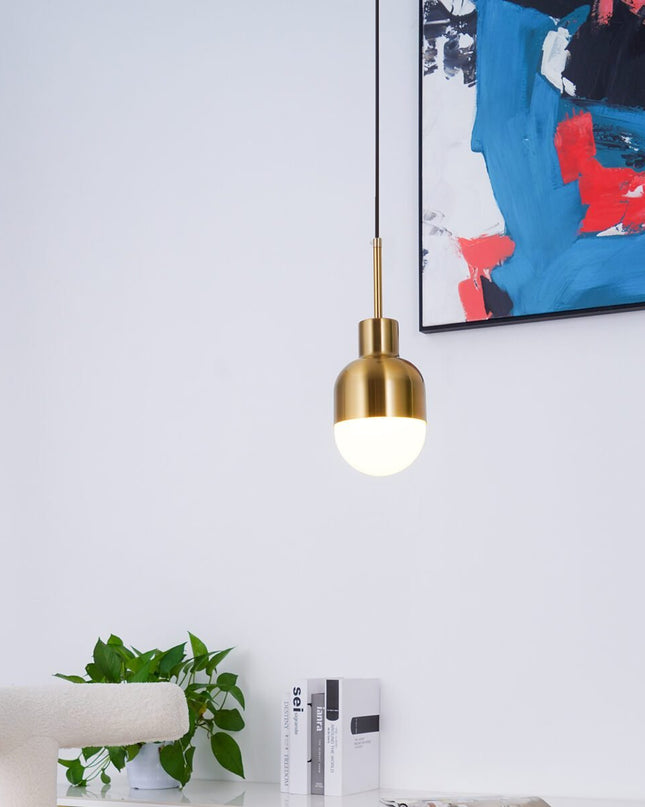 Lampa wisząca LED z regulowanym kablem i możliwością przyciemniania, w miedzianym wykońc 3