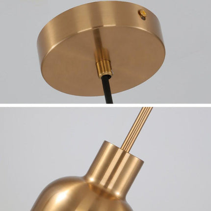 Lampa wisząca LED z regulowanym kablem i możliwością przyciemniania, w miedzianym wykońc 4