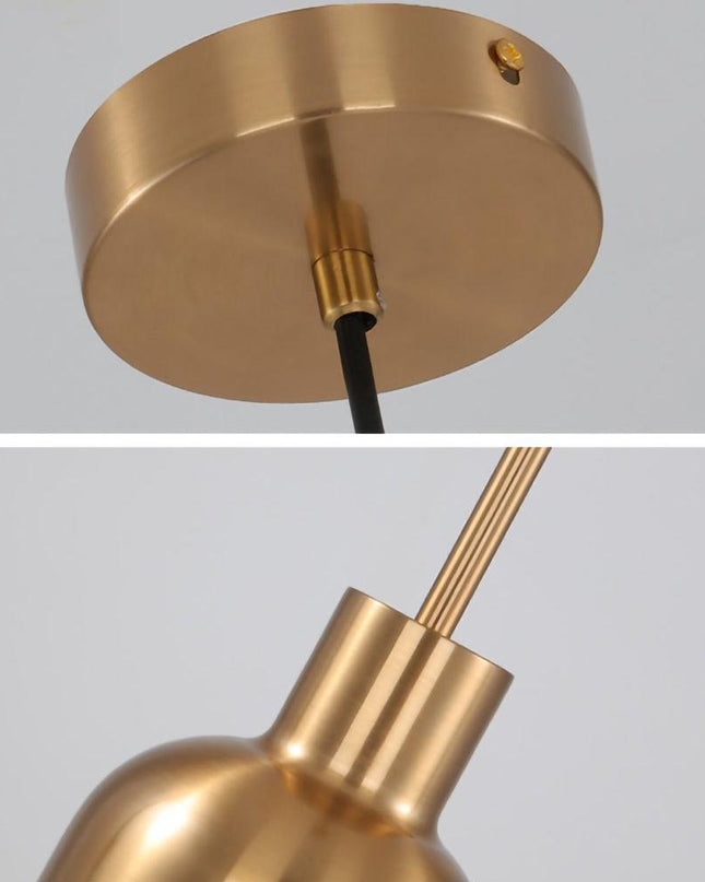 Lampa wisząca LED z regulowanym kablem i możliwością przyciemniania, w miedzianym wykońc 4