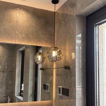 Lampa Wisząca Lava Glass z Miedzi i Szkła – Nowoczesny Design do Wnętrz 4