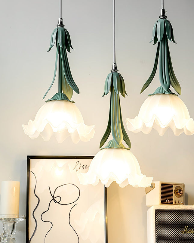 Lampa Wisząca Lily of the Valley z Kwiatowym Wzornictwem – Lampa do Salonu i Jadalni, Elegancka Lampa Nad Stół 1
