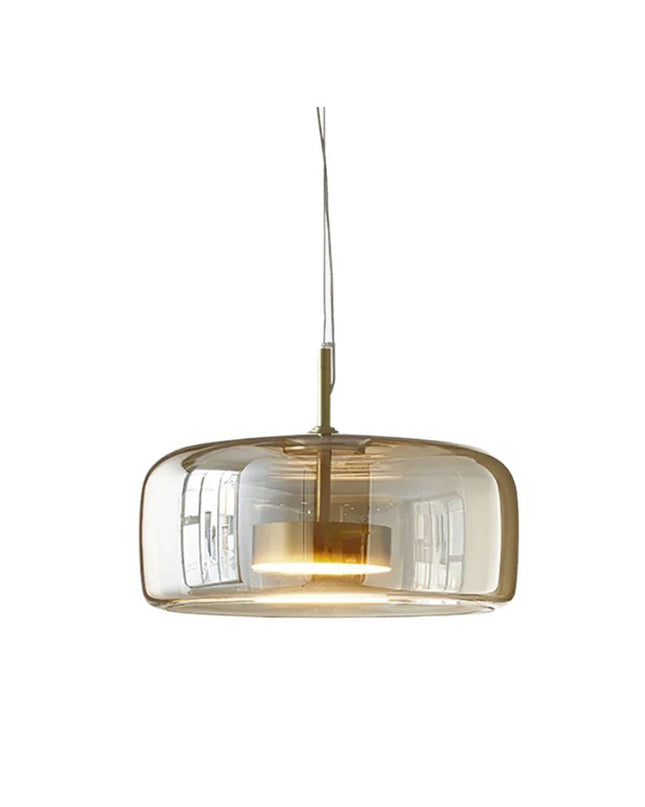 Lampa Wisząca Liodell z Regulacją Wysokości – Przezroczyste Szkło i Mosiężne Detale do Salonów i Nad Stół 1