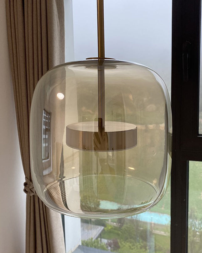 Lampa Wisząca Liodell z Regulacją Wysokości – Przezroczyste Szkło i Mosiężne Detale do Salonów i Nad Stół 6