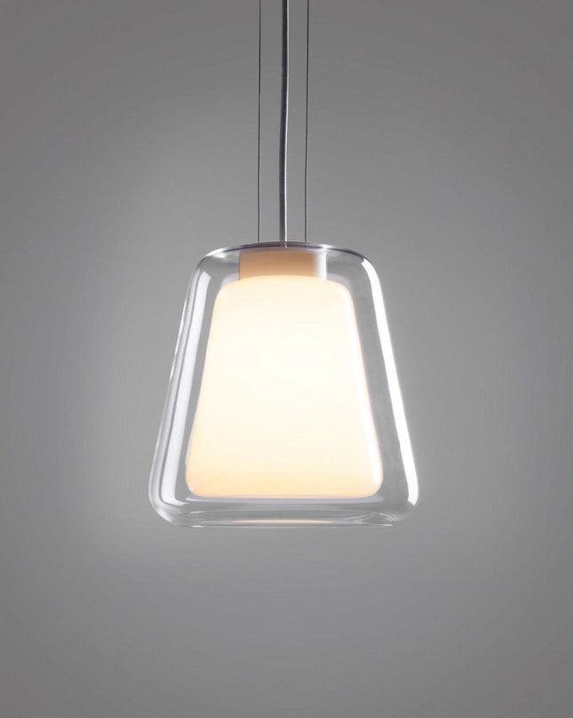 Lampa Wisząca Lucinda ze Szkła i Metalu, Nowoczesny Żyrandol do Salonu, Lampa nad Stół, 27 cm, Idealna do Wnętrz 2