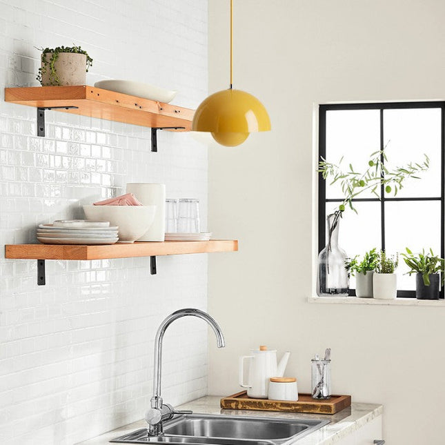 Lampa Wisząca Makrone Blume Bud – Designerska Lampa do Salonu, Oświetlenie Nad Stół, Metalowa, 23 cm, Różne Kolory 8