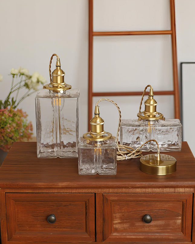 Lampa Wisząca Matifa z Szkła – Elegancka Lampa Vintage z Mosiężnym Wykończeniem 5