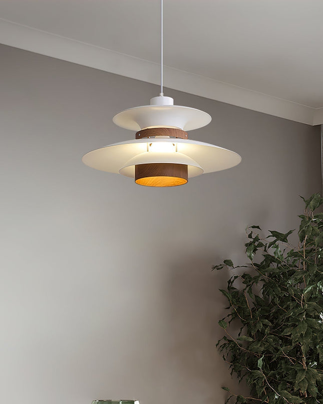 Lampa Wisząca Mercero do Salonu – Klasyczny Design z Ciepłym Światłem, Metalowa i Drewniana, Średnica 35/40 cm 4