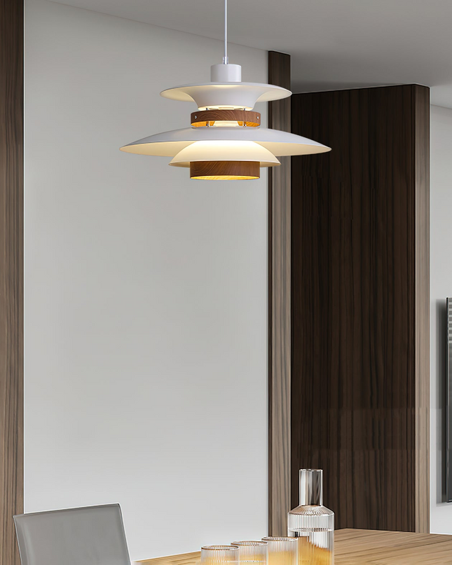 Lampa Wisząca Mercero do Salonu – Klasyczny Design z Ciepłym Światłem, Metalowa i Drewniana, Średnica 35/40 cm 8