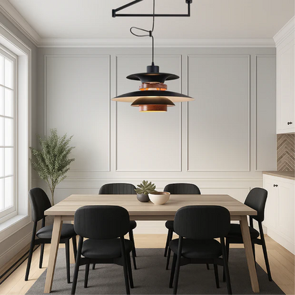 Lampa Wisząca Mercero z Obrotowym Ramieniem i Czterema Kloszami – Styl Skandynawski 1