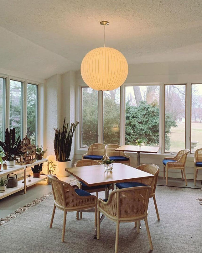 Lampa Wisząca Nitro Bubble w Stylu Nordyckim z Drewna i Stali – Lampa do Salonu i Jadalni, Średnica 30-60 cm 1