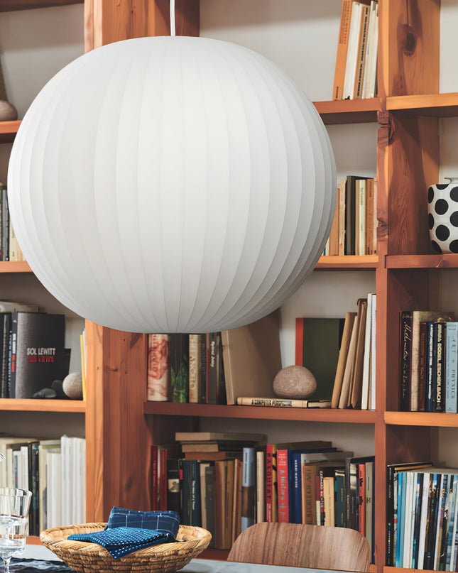 Lampa Wisząca Nitro Bubble w Stylu Nordyckim z Drewna i Stali – Lampa do Salonu i Jadalni, Średnica 30-60 cm 3