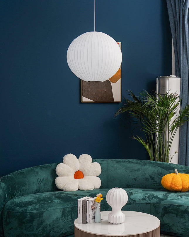 Lampa Wisząca Nitro Bubble w Stylu Nordyckim z Drewna i Stali – Lampa do Salonu i Jadalni, Średnica 30-60 cm 5