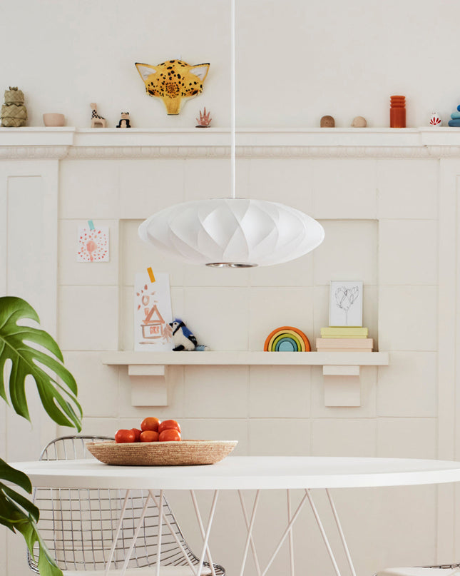 Lampa Wisząca Nitro Bubble z Drewna w Stylu Nordyckim – Nowoczesna Lampa do Salonów i Jadalni, Średnica 45 cm 3