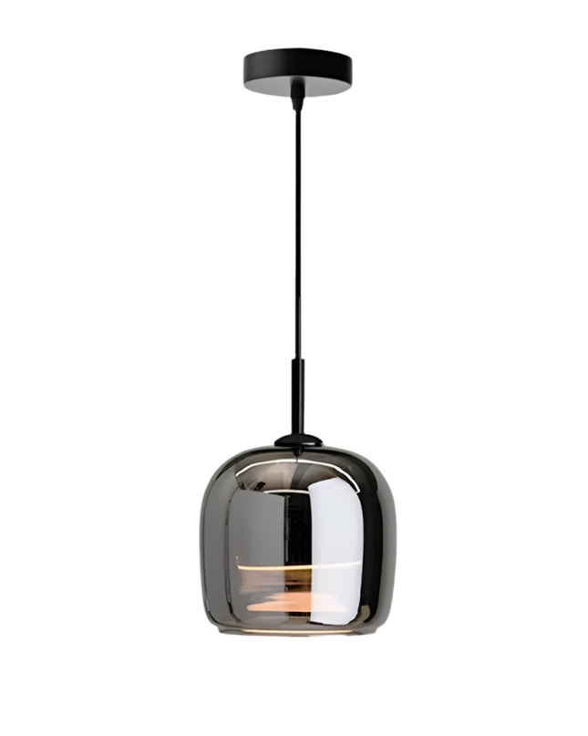 Lampa Wisząca Nordic Black Glass - Elegancki Żyrandol LED do Salonu i Jadalni, Oświetlenie nad Stół, Szkło Czarne 0