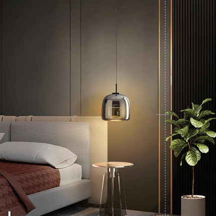 Lampa Wisząca Nordic Black Glass - Elegancki Żyrandol LED do Salonu i Jadalni, Oświetlenie nad Stół, Szkło Czarne 6