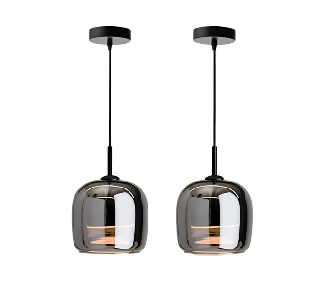 Lampa Wisząca Nordic Black Glass - Elegancki Żyrandol LED do Salonu i Jadalni, Oświetlenie nad Stół, Szkło Czarne 9