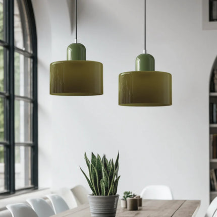 Lampa wisząca retro z regulowanym zawieszeniem i szklanym kloszem, idealna do salonu i jadalni 8