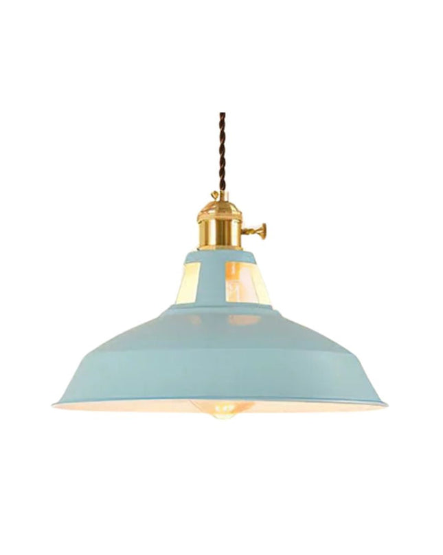 Lampa Wisząca Stożkowa Retro z Żelaza do Salonu, Lampy nad Stół, Industrialna, 20 cm Wysokości, 26 cm Średnicy 1