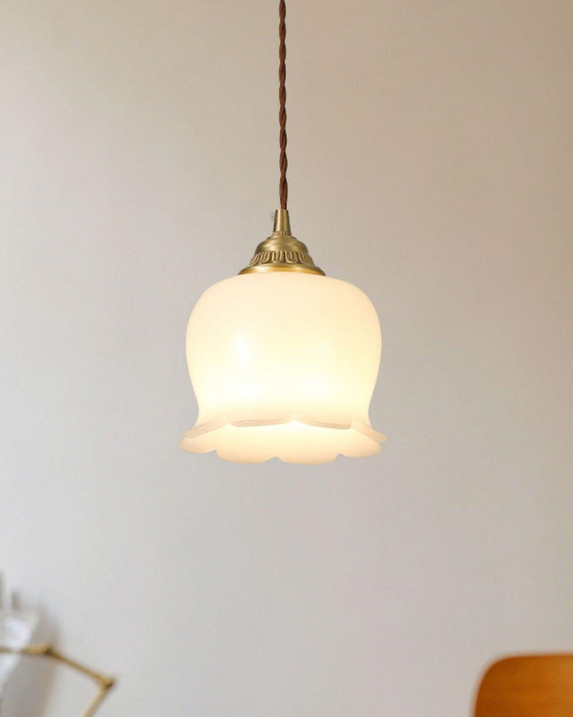 Lampa Wisząca Valley Flower z Mosiądzu i Żywicy – Elegancka Lampa do Salonu, Kwiatowy Żyrandol do Wnętrz 9