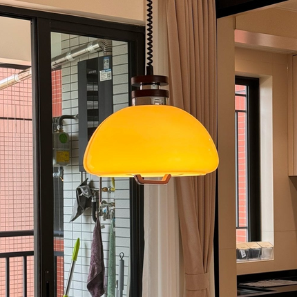 Lampa Wisząca Vela-Pudding z Szkła i Metalu – Nowoczesny Design do Kuchni i Salonu 1