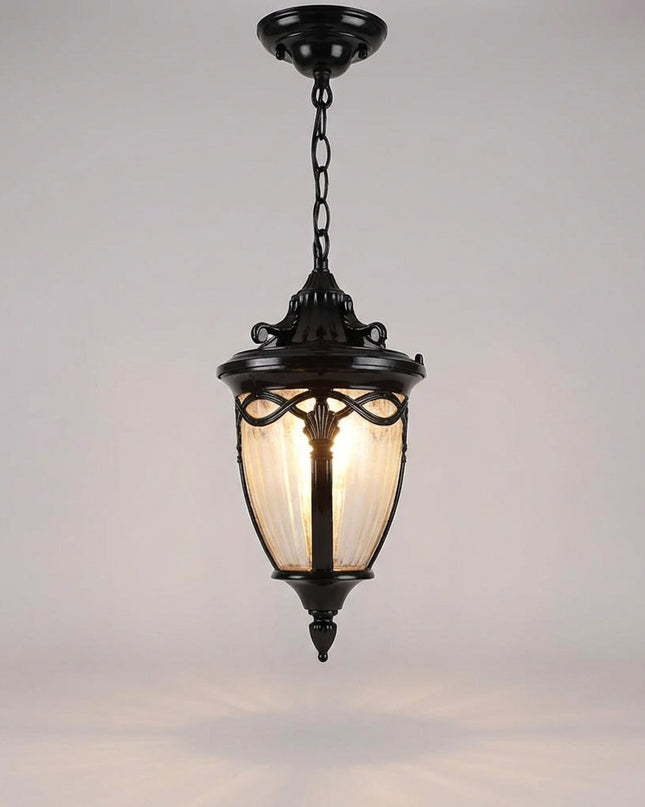 Lampa wisząca vintage z metalowym i szklanym wykończeniem, idealna do salonu i jadalni w retro styl 5