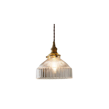 Lampa Wisząca Vintage z Miedzi i Szkła do Salonów i Jadalni, Oświetlenie Nad Stół, Klasyczna Oprawa E27 0