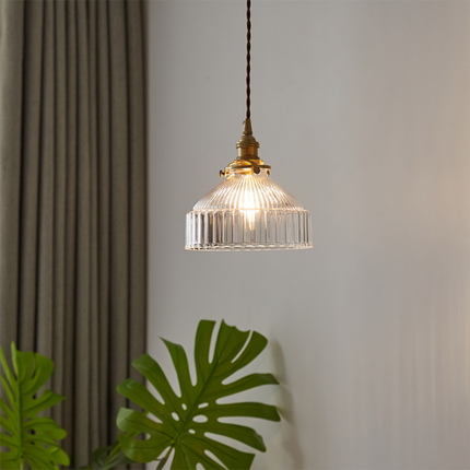 Lampa Wisząca Vintage z Miedzi i Szkła do Salonów i Jadalni, Oświetlenie Nad Stół, Klasyczna Oprawa E27 1