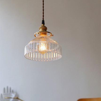 Lampa Wisząca Vintage z Miedzi i Szkła do Salonów i Jadalni, Oświetlenie Nad Stół, Klasyczna Oprawa E27 6