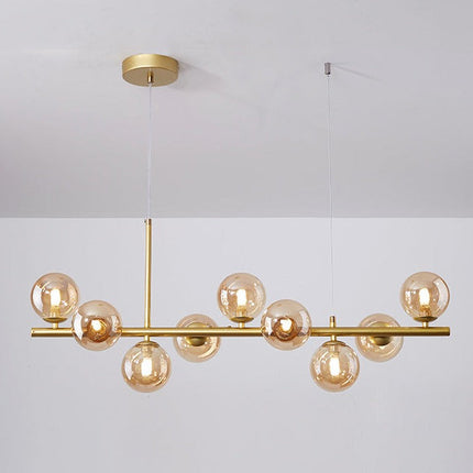 Lampa Wisząca do Jadalni z Żelaza i Szkła – Elegancka Lampa Nad Stół z Regulowaną Wysokością 16