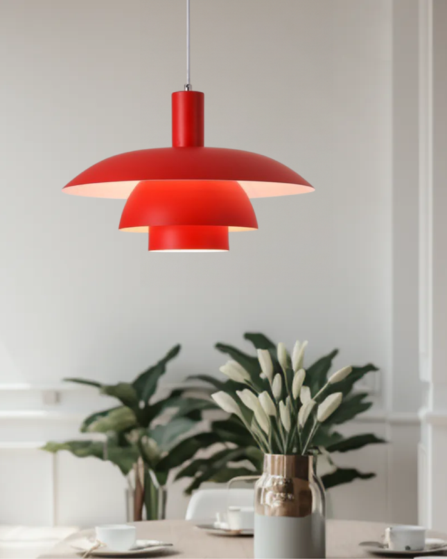 Lampa Wisząca w Stylu Skandynawskim z Metalowym Wykończeniem – Ø29cm 2