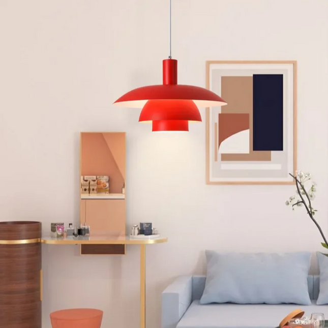 Lampa Wisząca w Stylu Skandynawskim z Metalowym Wykończeniem – Ø29cm 6