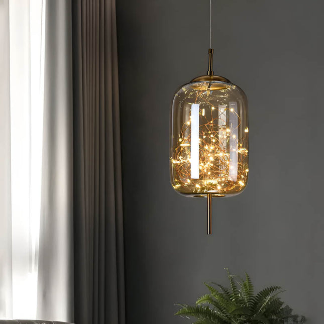 Lampa Wisząca z Ciemnobrązowego Szkła – Elegancki Design do Wnętrz 3