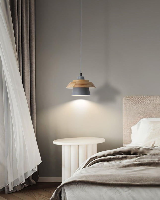 Lampa Wisząca z Drewna i Kamienia Naturalnego – Elegancki Element Wnętrza 3