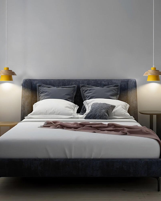 Lampa Wisząca z Drewna i Kamienia Naturalnego – Elegancki Element Wnętrza 5