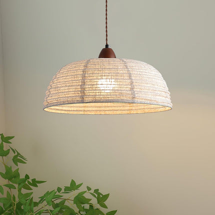 Lampa Wisząca z Drewna i Tkaniny – Nowoczesny Design do Wnętrz 0