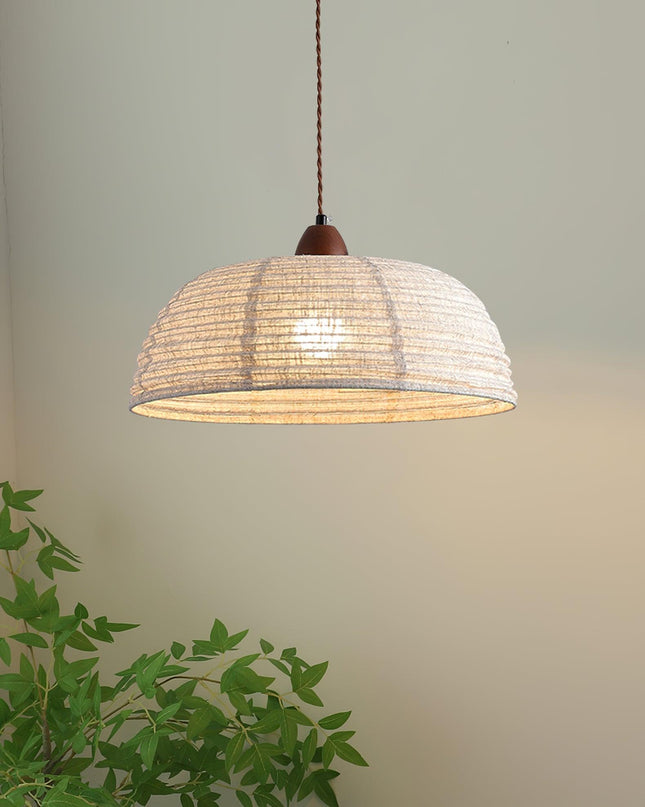 Lampa Wisząca z Drewna i Tkaniny – Nowoczesny Design do Wnętrz 0