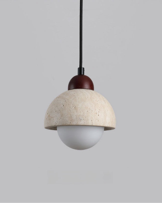 Lampa Wisząca z Naturalnego Marmuru i Drewna Orzechowego – Elegancka Dekoracja Wnętrz 4