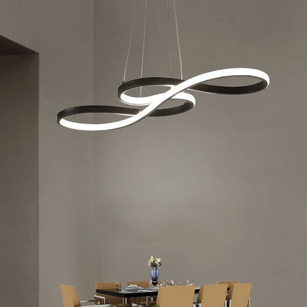 Lampa wisząca z regulowanym kablem, nowoczesny metalowy design w czarnym kolorze, idealna do salon 4